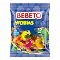Жев.Мармелад BEBETO"WORMS"70г.(вкус лимона,клубники,апельсина,яблока)*12шт