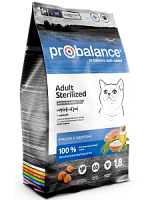 Корм 1,8кг ProBalanse Sterilized сухой.для стерилиз.кошек/котов АКЦИЯ 