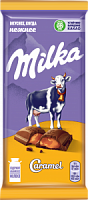 Шоколад молочный Milka с карамельной начинкой, 90 г